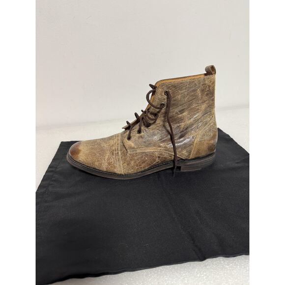J.D. Fisk Boots Mens Size 9 Brown Distressed Leather Lace Up Ankle Casual Shoes main image 6